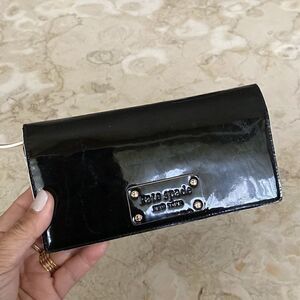 Kate Spade Black Patent BiFold Wallet